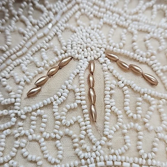 Vintage evening bag handmade from Bulgaria with mirror - Picture 2 of 12